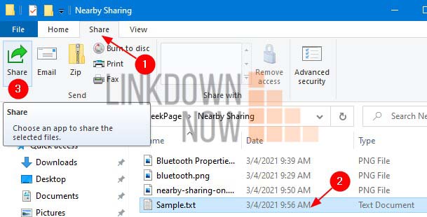 Chia sẻ tệp từ File Explorer